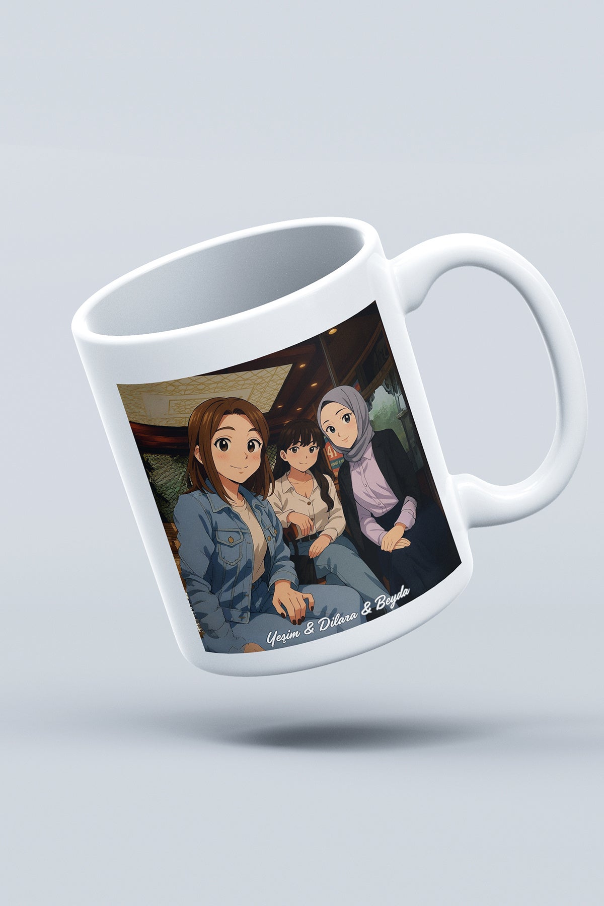 Kişiye Özel 3'lü Powerpuff Girls Baskılı Hediyelik Seramik Kupa Bardak Makinede Yıkanabilir