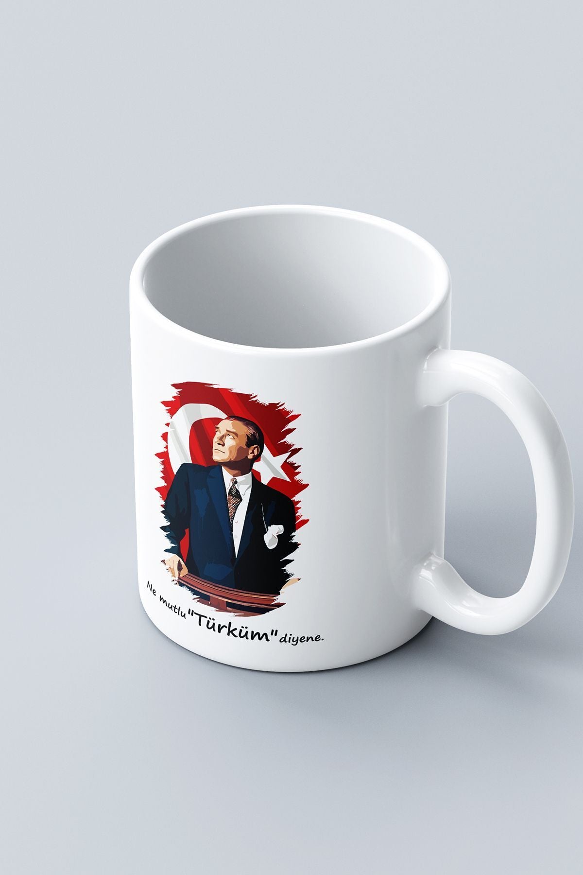 "Atatürk" Baskılı Hediyelik Kupa Bardak G