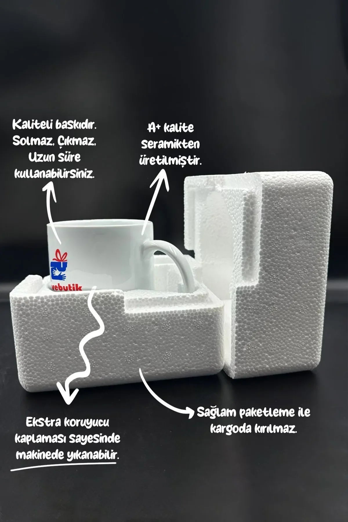 2'li Canım Karım Canım Kocam Hediyelik Seramik Kupa Bardak Makinede Yıkanabilir