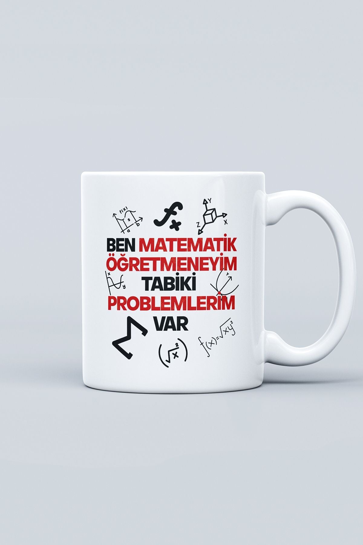 "Matematik Öğretmeniyim Tabiki Problemlerim Var" Baskılı Kupa Bardak