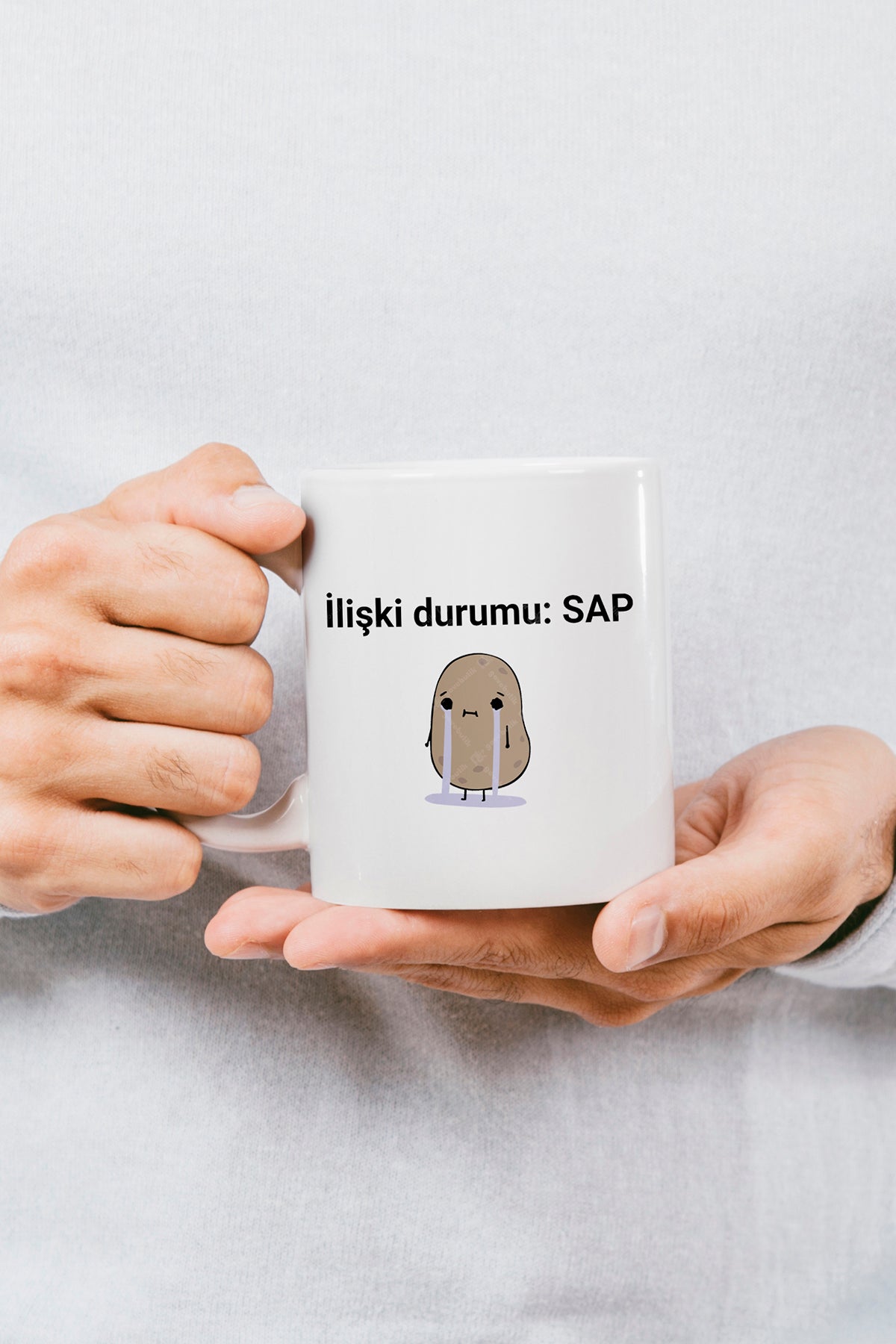 İlişki Durumum Sap Çizgi Karakter Baskılı Hediyelik Kupa Bardak