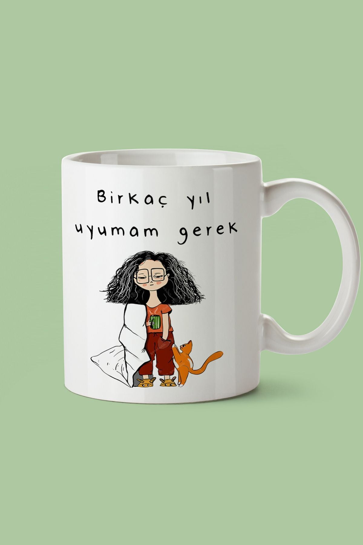 "birkaç Yıl Uyumam Gerek" Baskılı Kupa Bardak - Sevgililer Günü Hediye