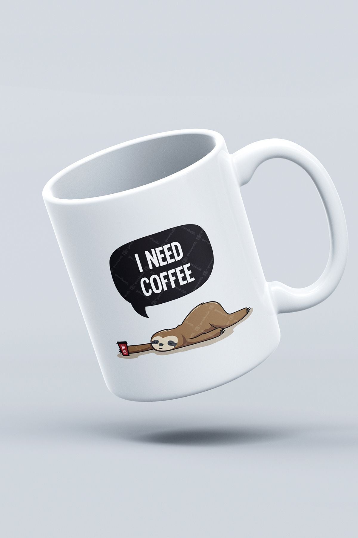 "ı Need Coffee" Baskılı Kupa Bardak - Sevgililer Günü Hediye