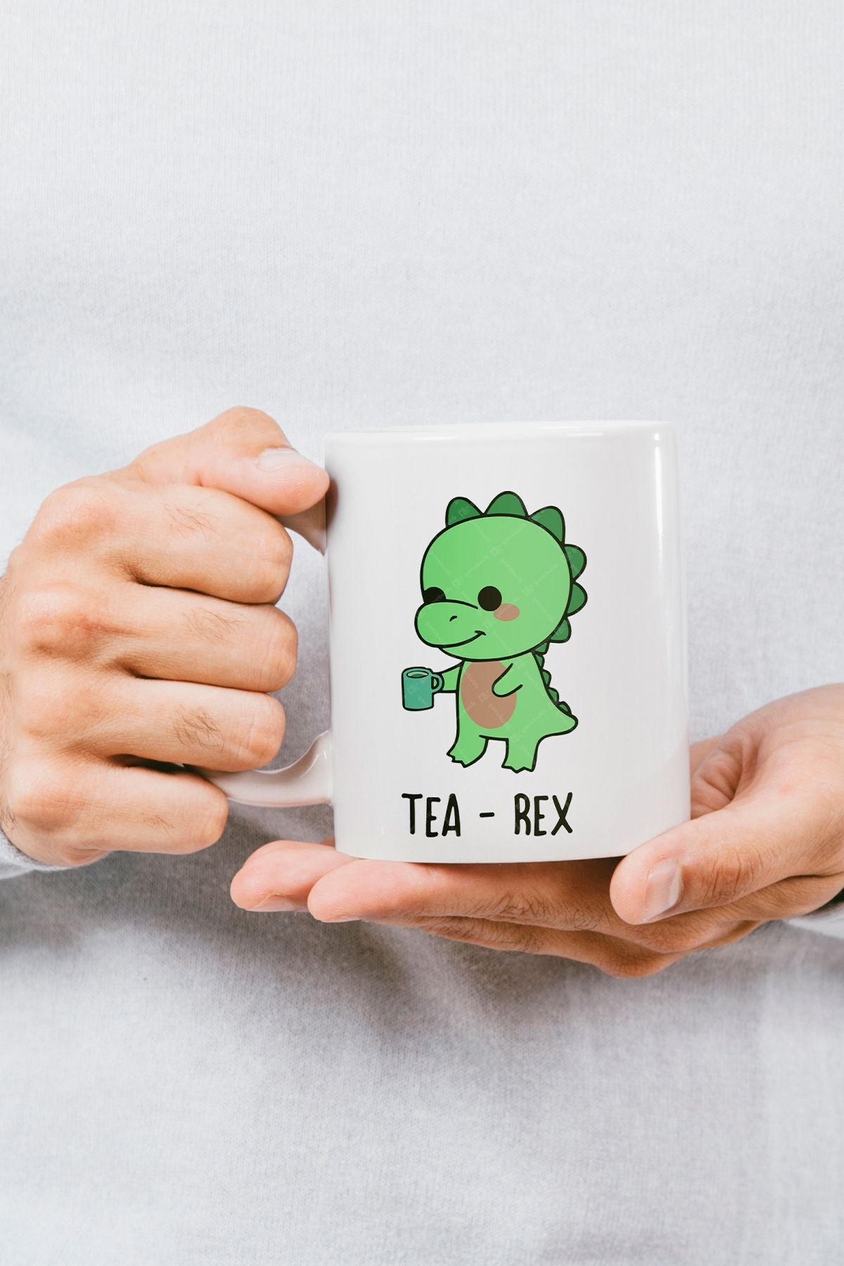 "tea-rex" Baskılı Sevimli Kupa Bardak - Sevgililer Günü Hediye