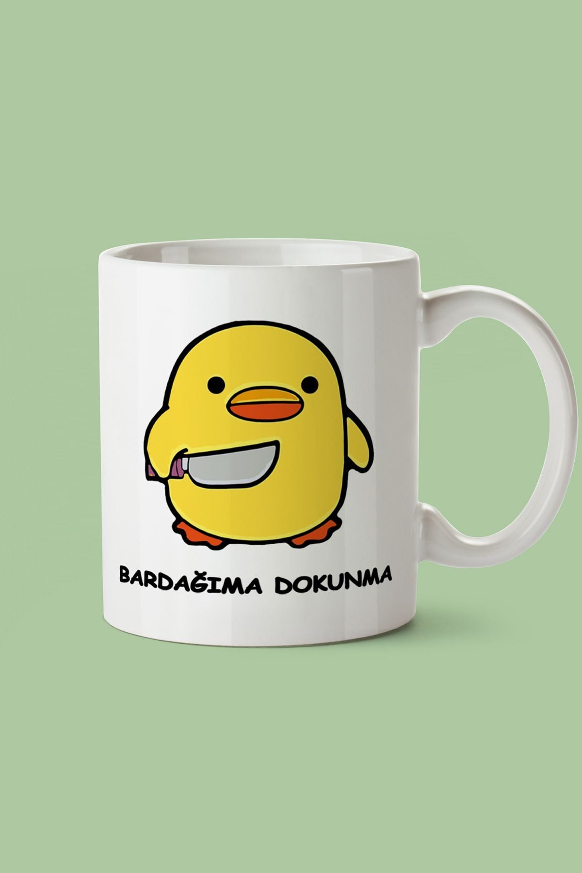 "bardağıma Dokunma" Baskılı Hediyelik Kupa Bardak - Sevgililer Günü Hediye