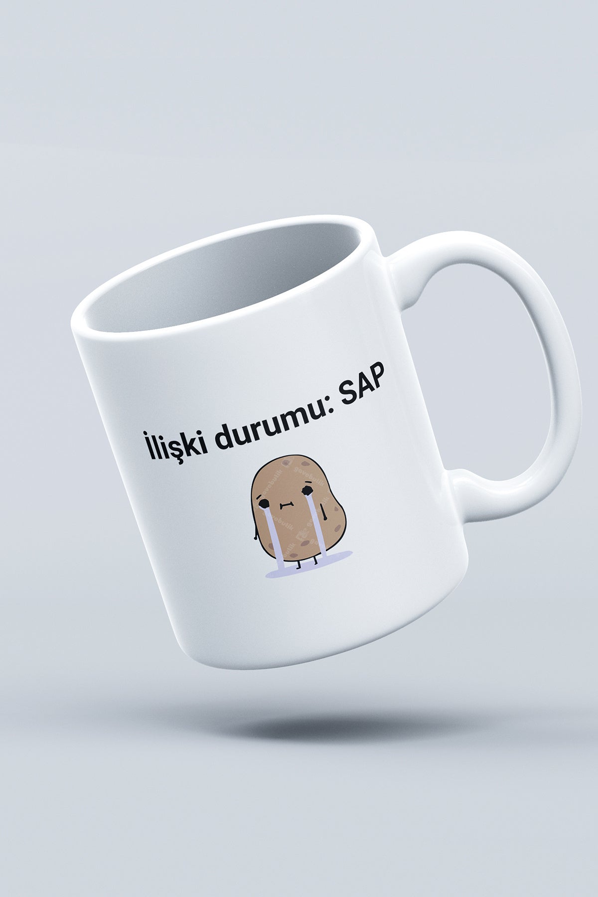 İlişki Durumum Sap Çizgi Karakter Baskılı Hediyelik Kupa Bardak
