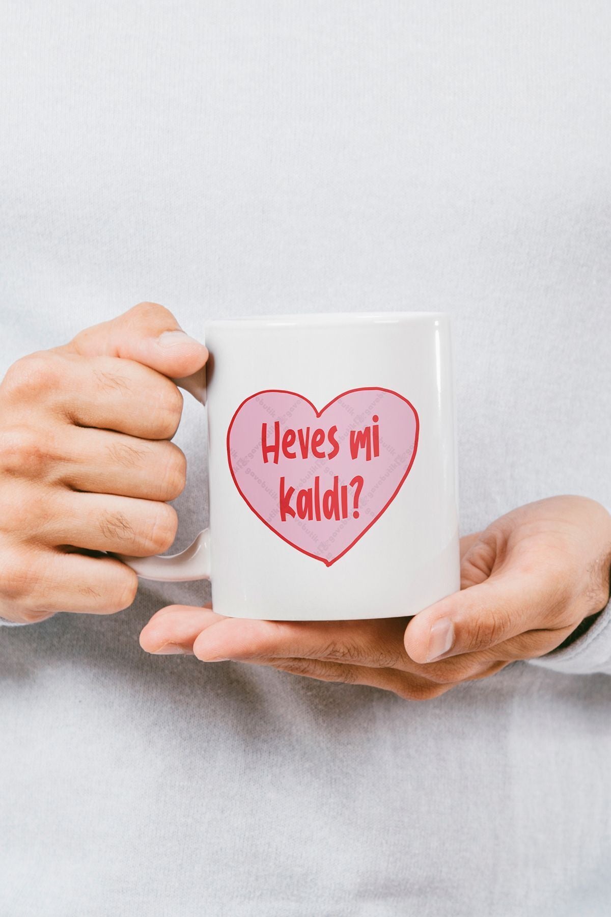 "heves Mi Kaldı" Baskılı Kupa Bardak - Sevgililer Günü Hediye
