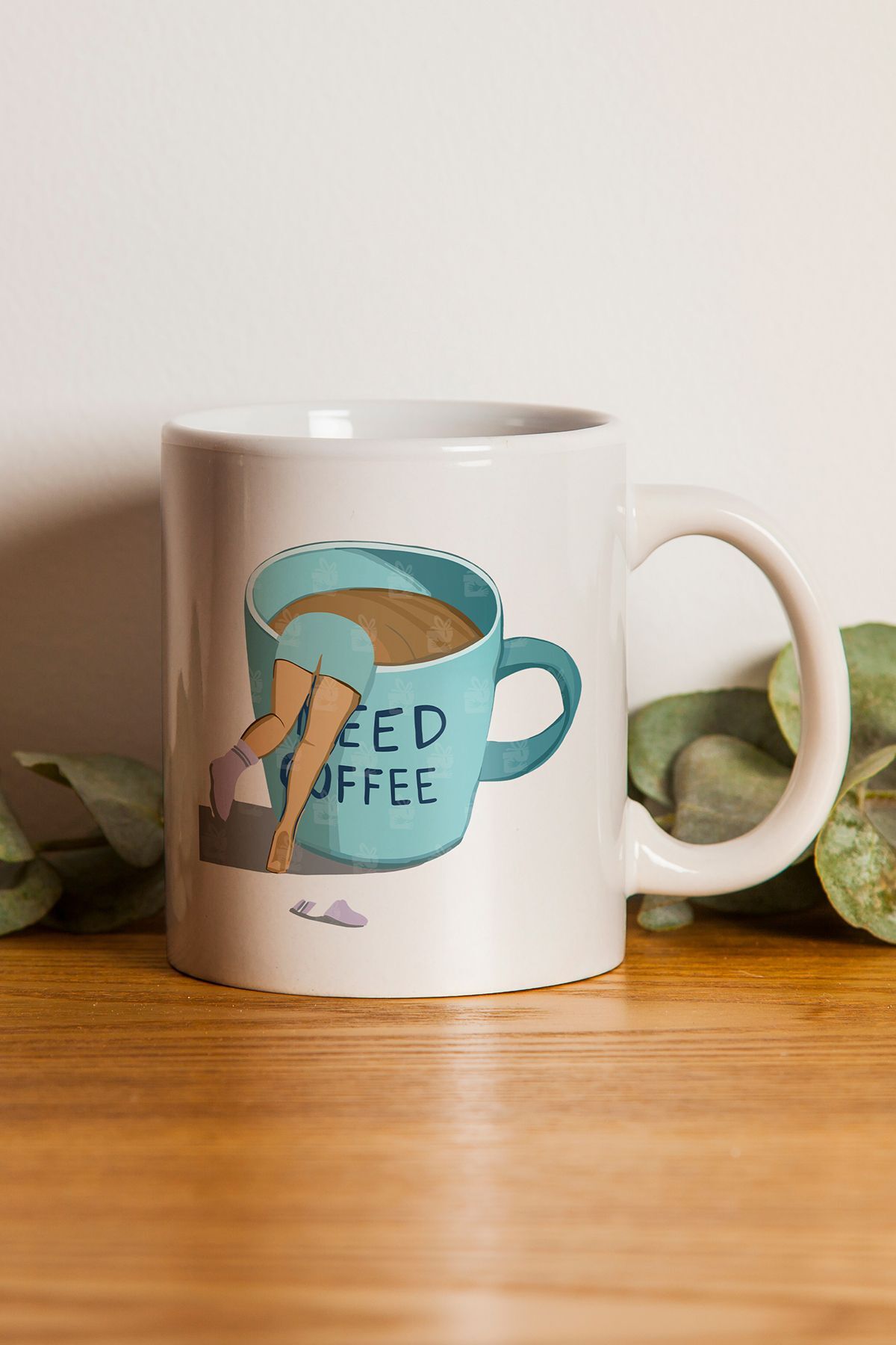 "need Coffee" Baskılı Kupa Bardak - Sevgililer Günü Hediye