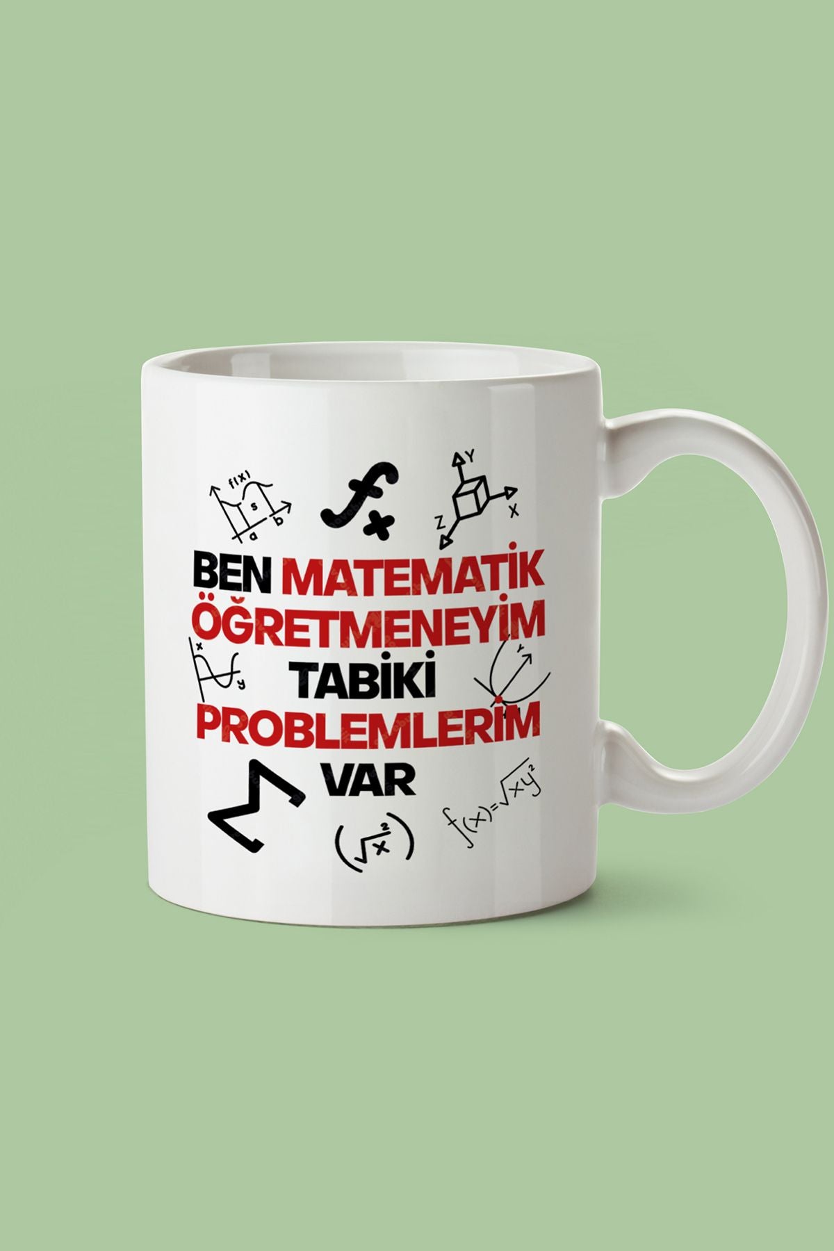 "Matematik Öğretmeniyim Tabiki Problemlerim Var" Baskılı Kupa Bardak