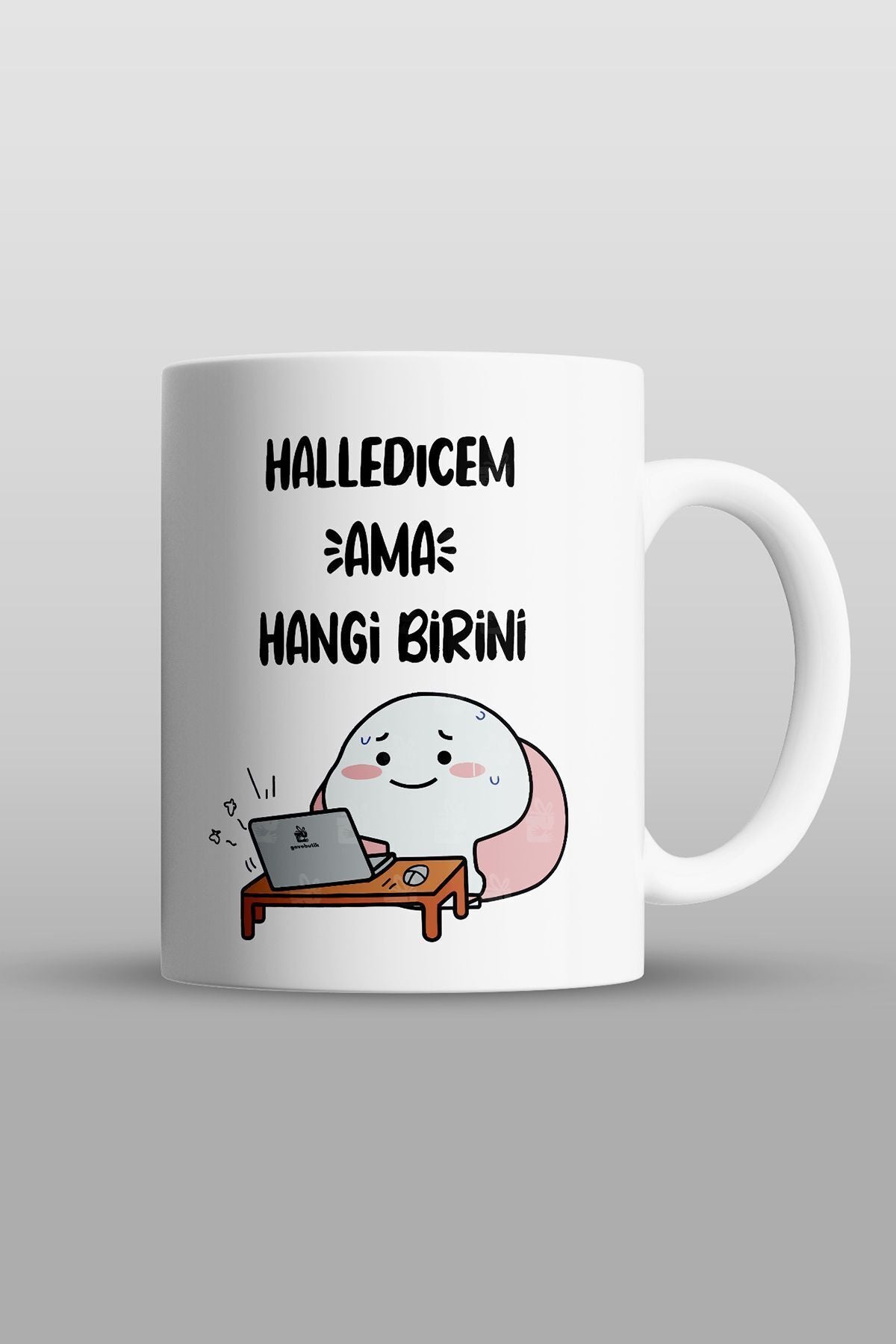"halledicem Ama Hangi Birini" Baskılı Kupa Bardak - Sevgililer Günü Hediye