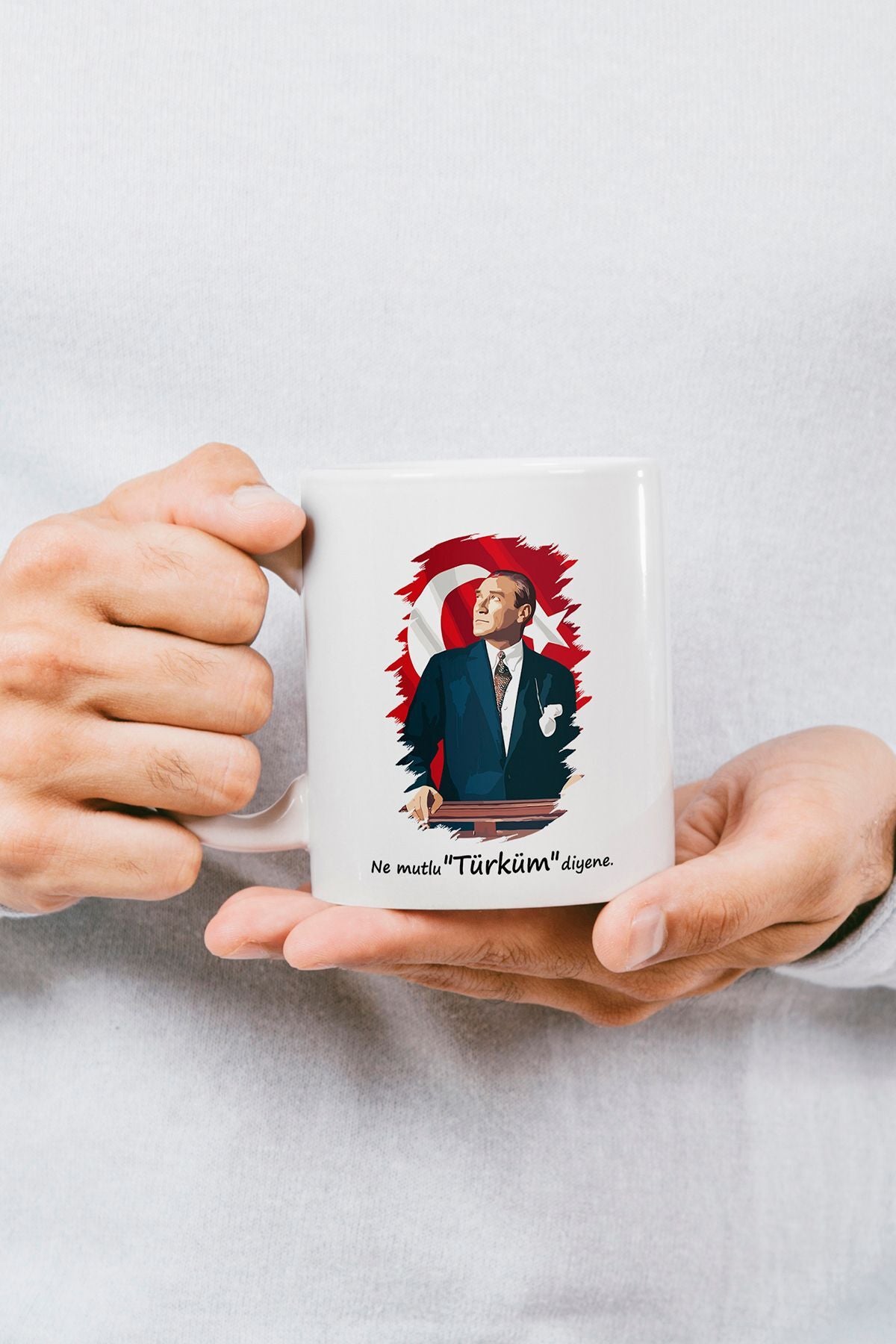 "Atatürk" Baskılı Hediyelik Kupa Bardak G