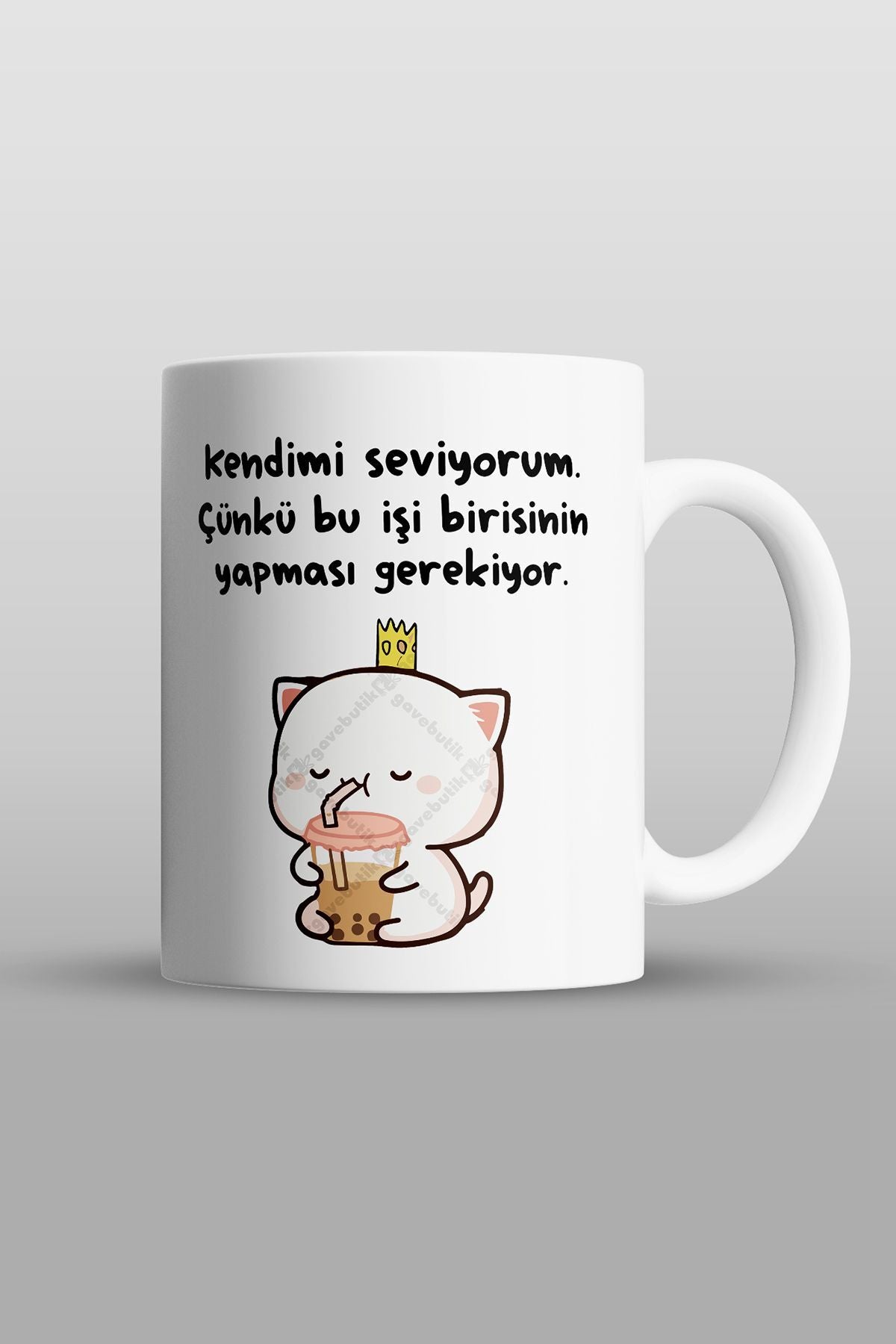 "kendimi Seviyorum" Baskılı Kupa Bardak - Sevgililer Günü Hediye