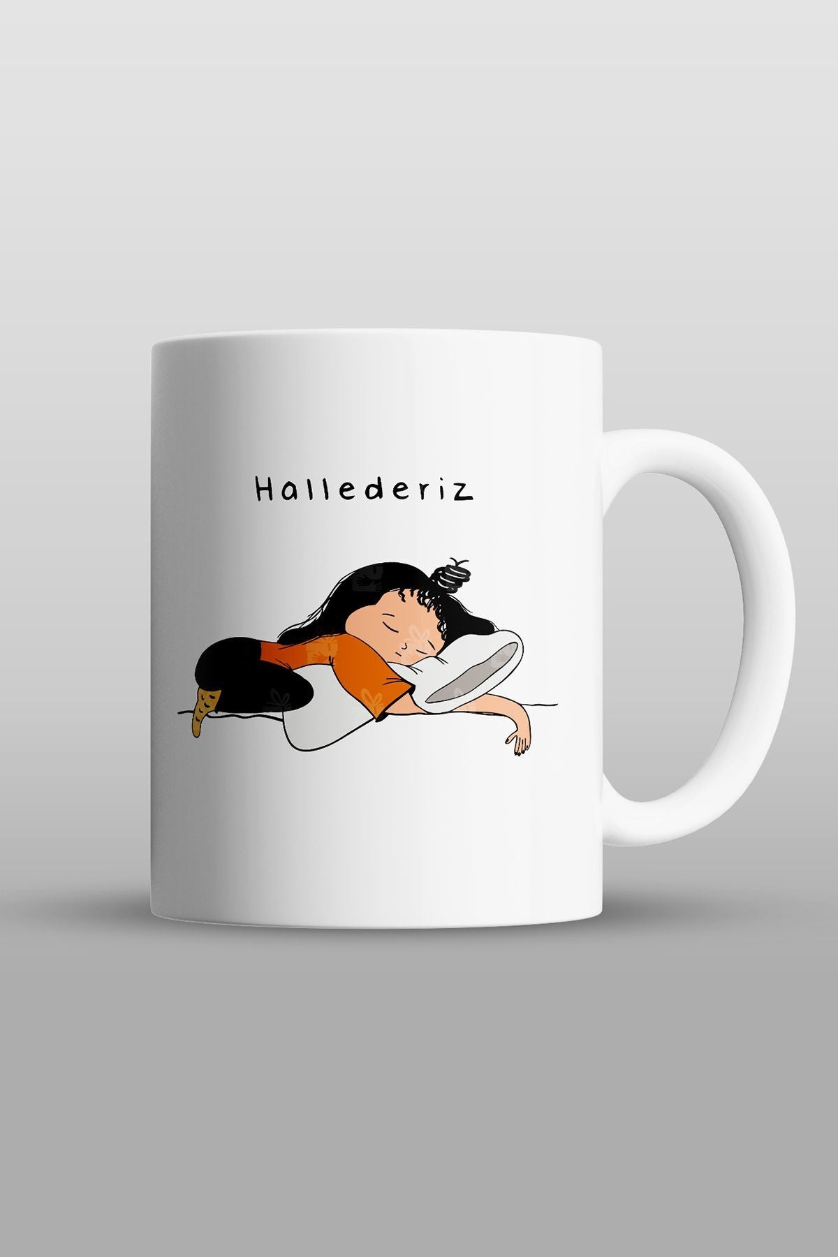 "hallederlz (UYUYOR)" Baskılı Kupa Bardak - Sevgililer Günü Hediye