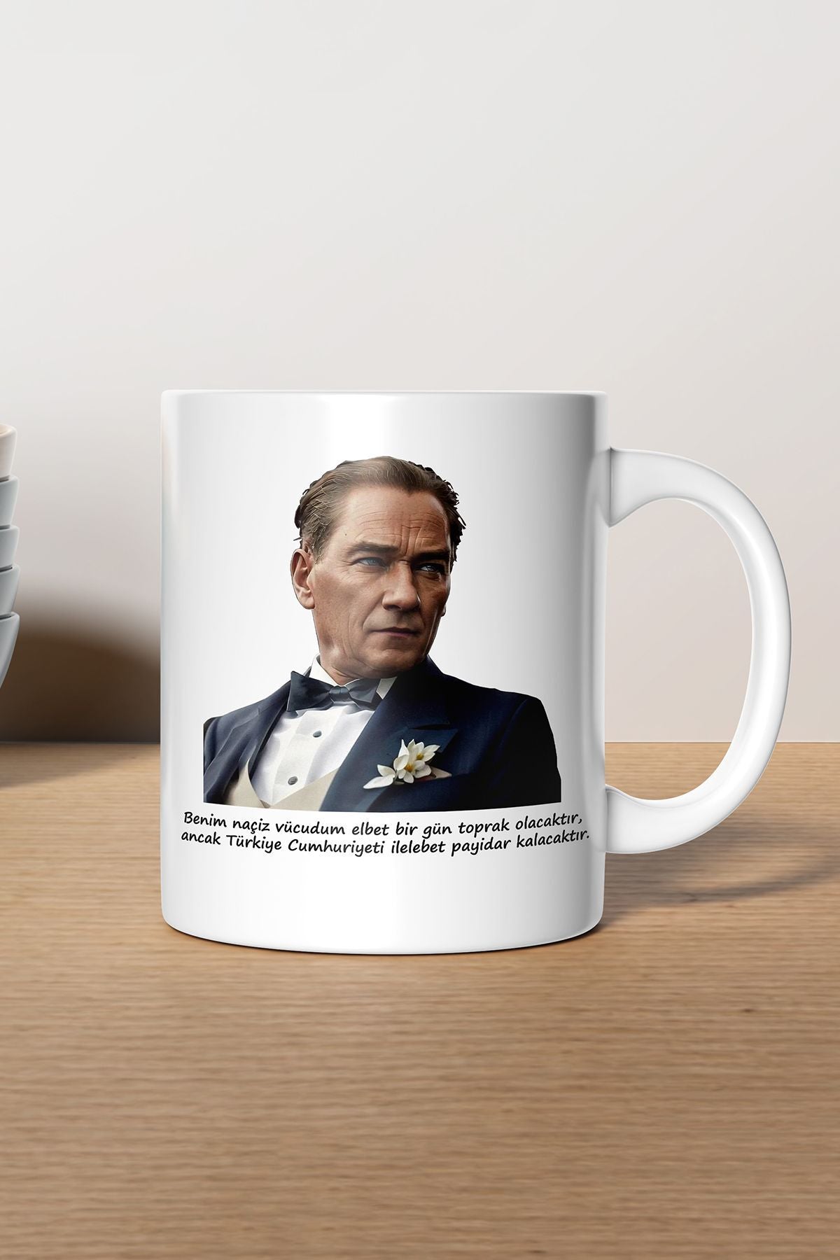 "Atatürk" Baskılı Hediyelik Kupa Bardak D
