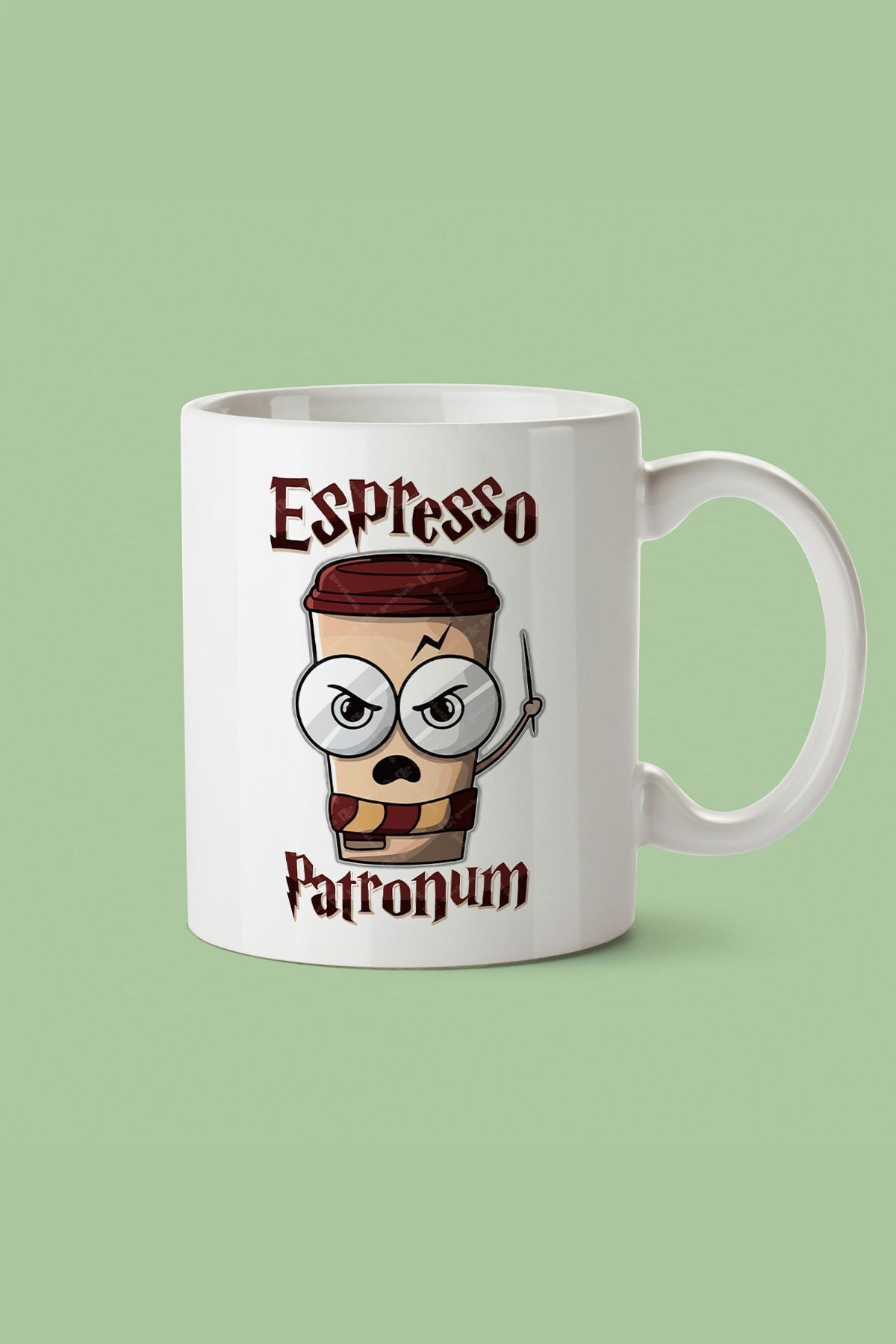 Öğretmenler Günü Hediyesi Espresso Patronum - Harry Potter Baskılı Kupa Bardak