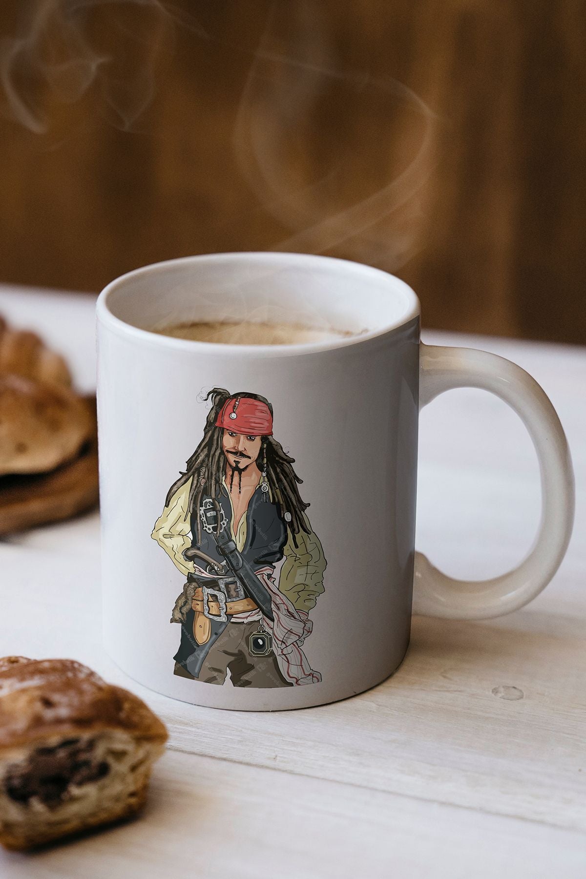 "jack Sparrow" Karayip Korsanları Baskılı Kupa Bardak - Sevgililer Günü Hediye