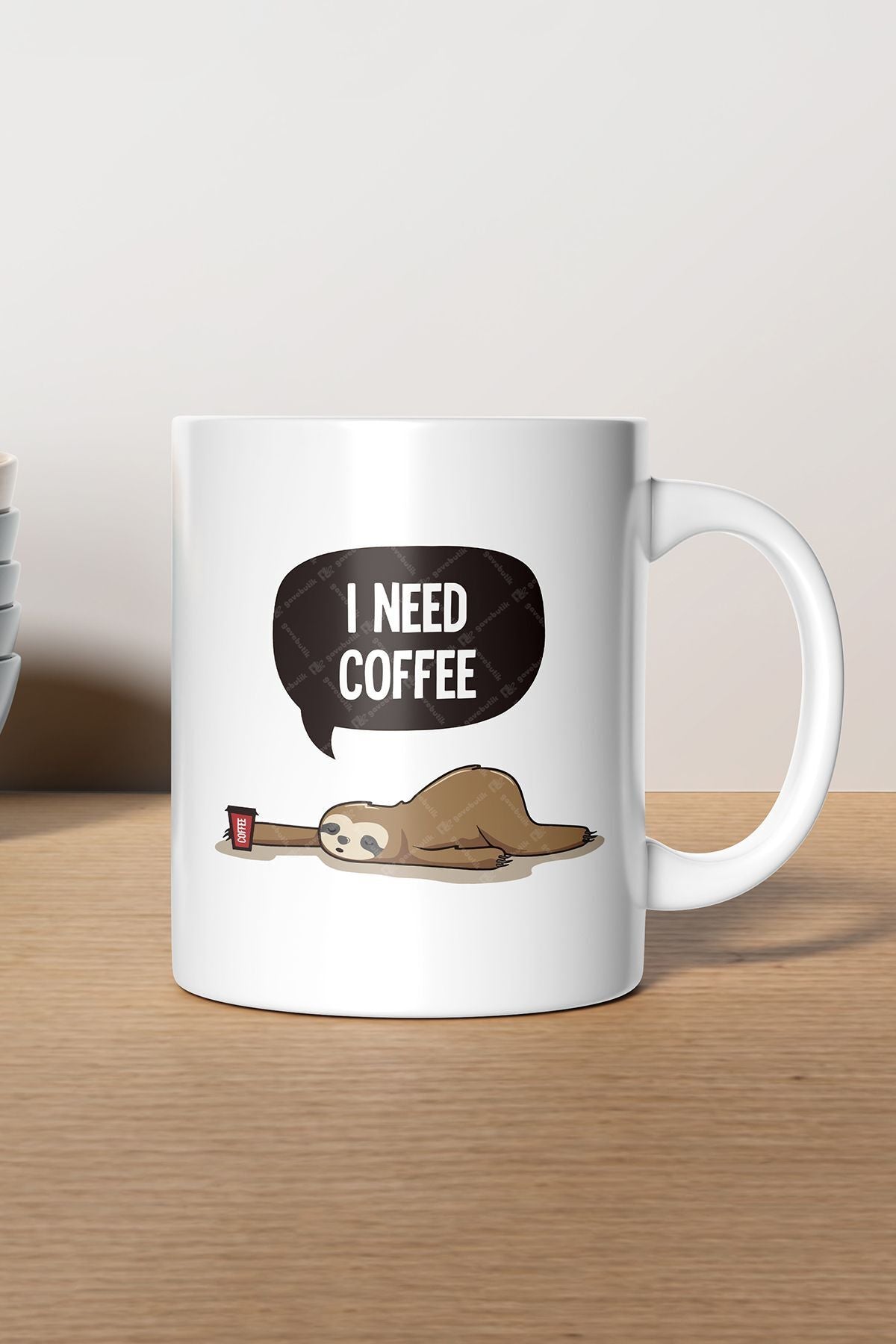"ı Need Coffee" Baskılı Kupa Bardak - Sevgililer Günü Hediye