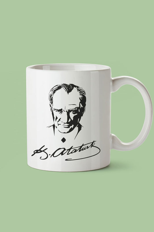 "Atatürk" Baskılı Hediyelik Kupa Bardak B