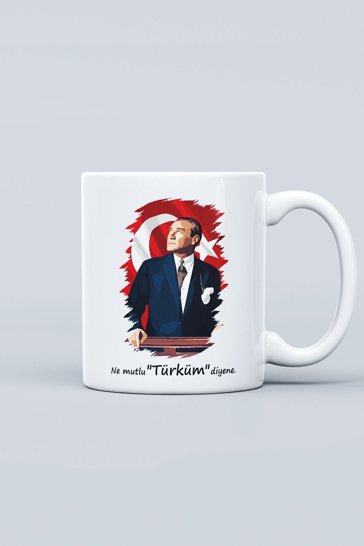 "Atatürk" Baskılı Hediyelik Kupa Bardak G