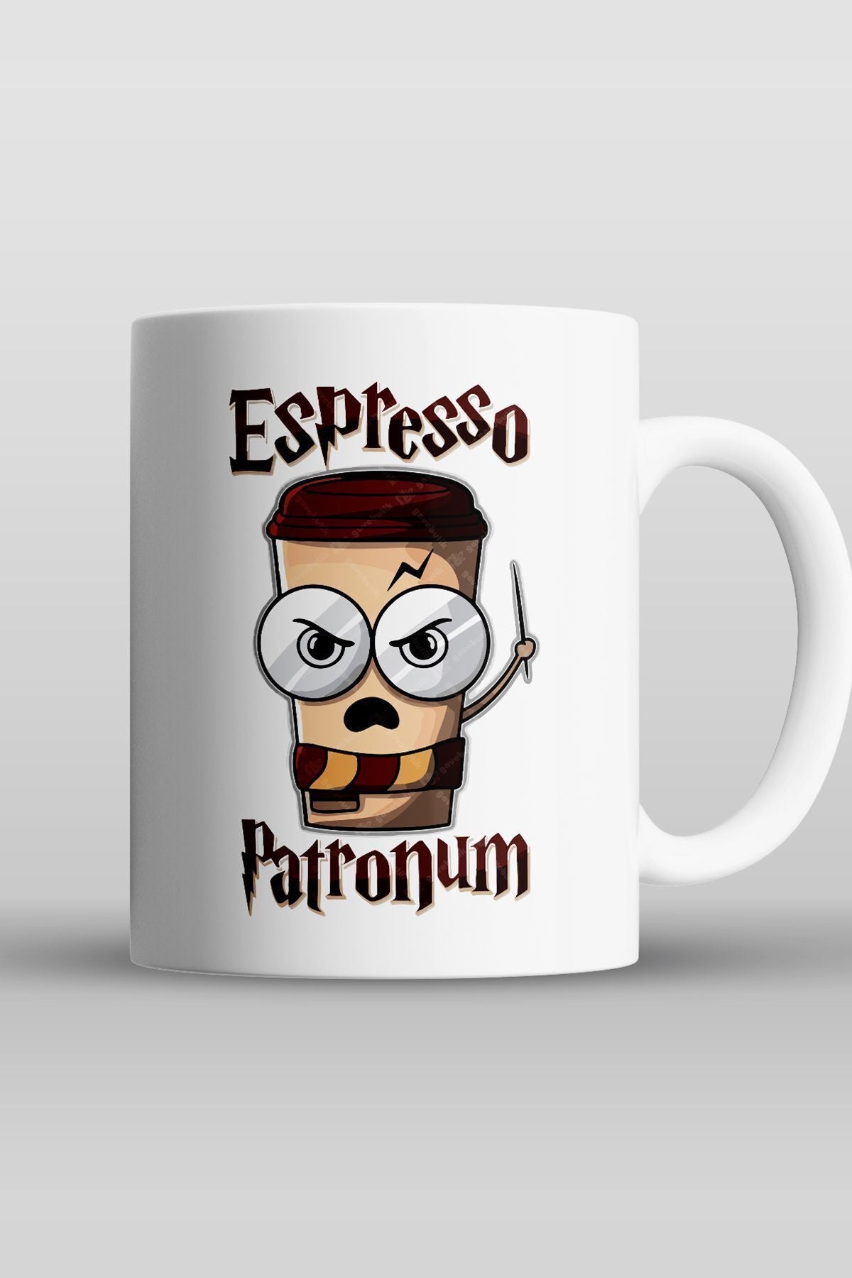 Öğretmenler Günü Hediyesi Espresso Patronum - Harry Potter Baskılı Kupa Bardak