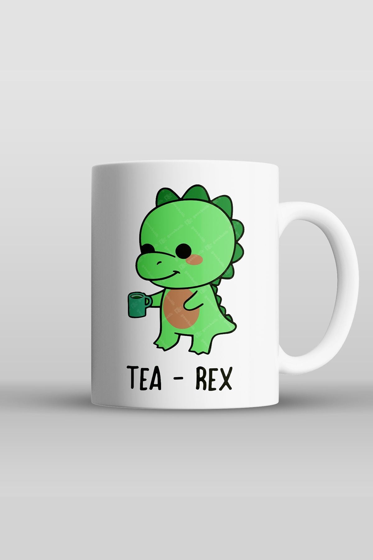 "tea-rex" Baskılı Sevimli Kupa Bardak - Sevgililer Günü Hediye