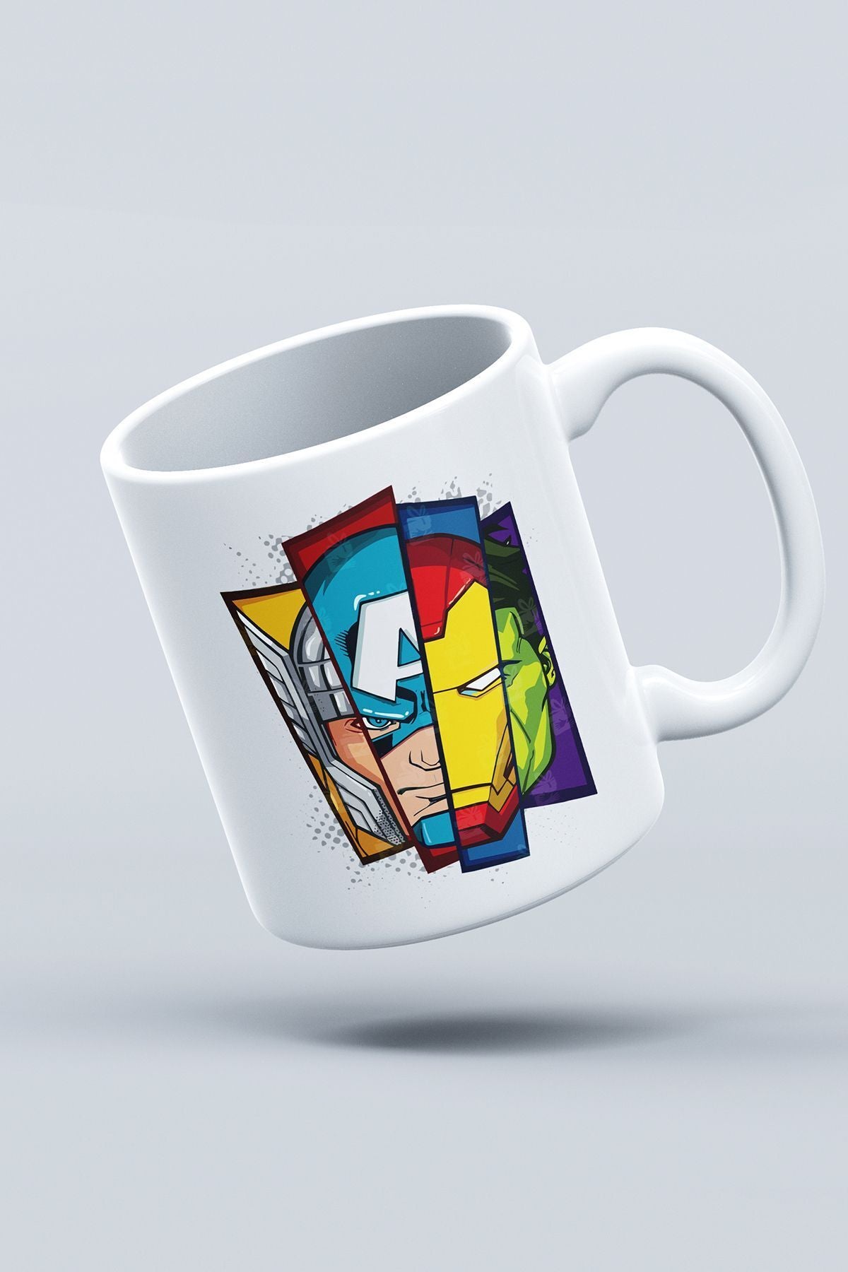 "hulk Thor Ironman Ve Kaptan Amerika - Marvel" Baskılı Kupa Bardak - Sevgililer Günü Hediye