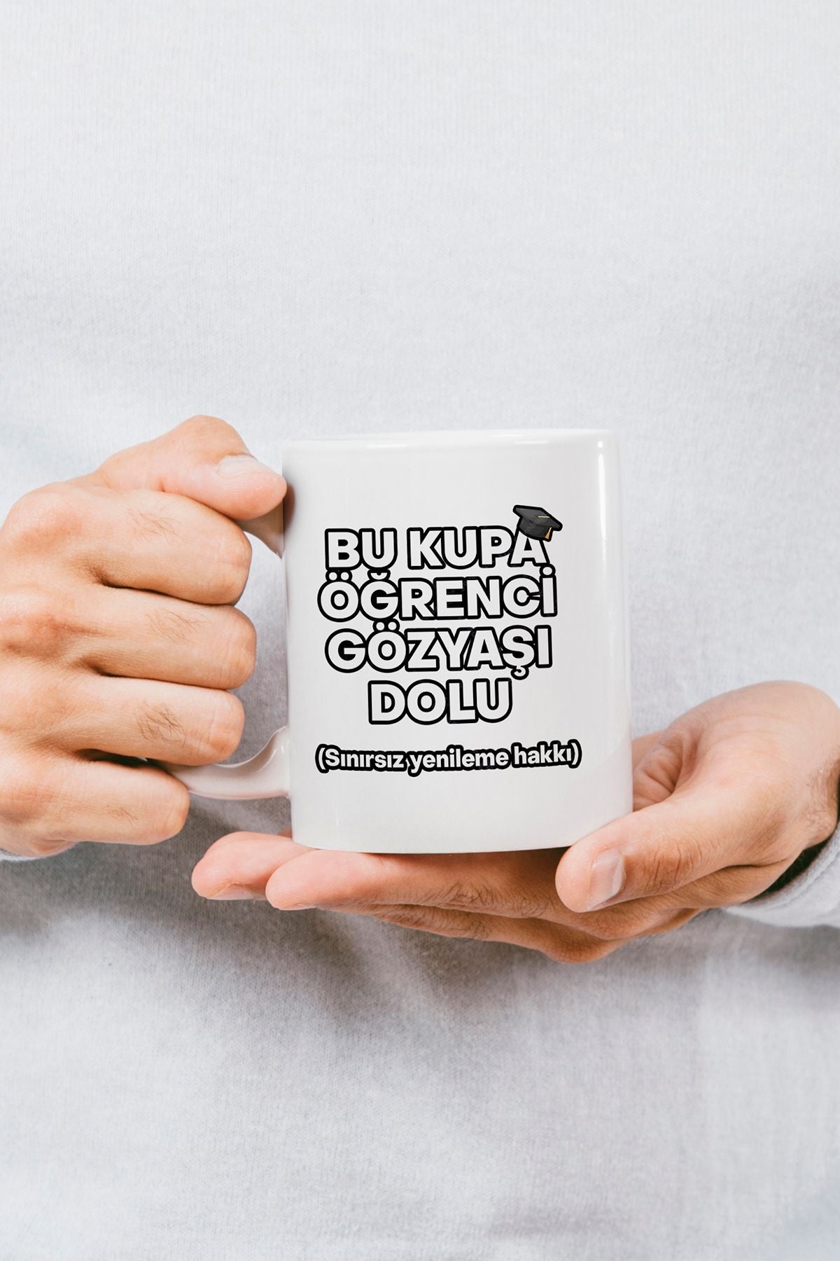 "Bu Kupa Öğrenci Gözyaşı Dolu" Baskılı Kupa Bardak