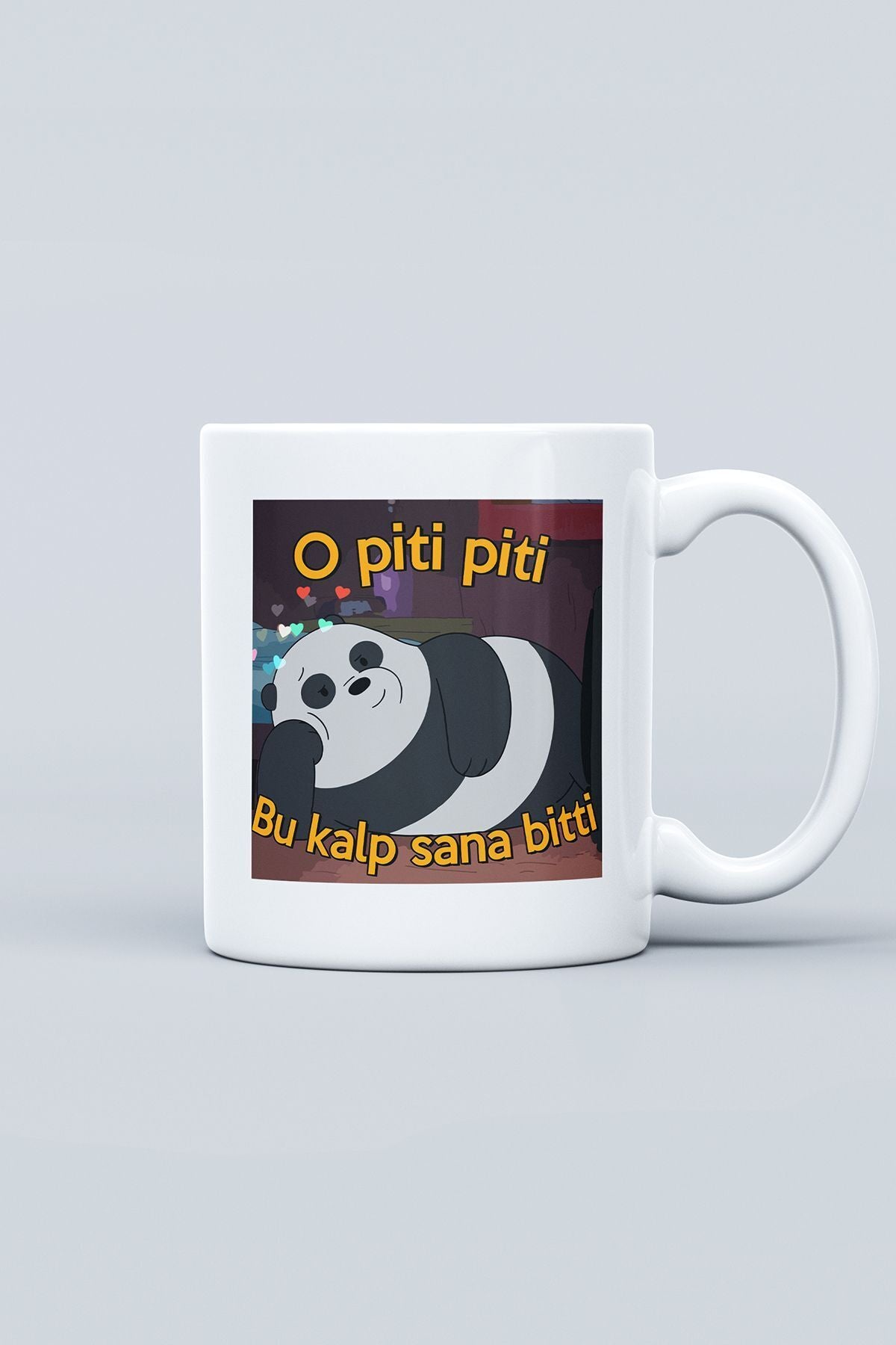 "o Piti Piti Bu Kalp Sana Bitti" Baskılı Kupa Bardak - Sevgililer Günü Hediye