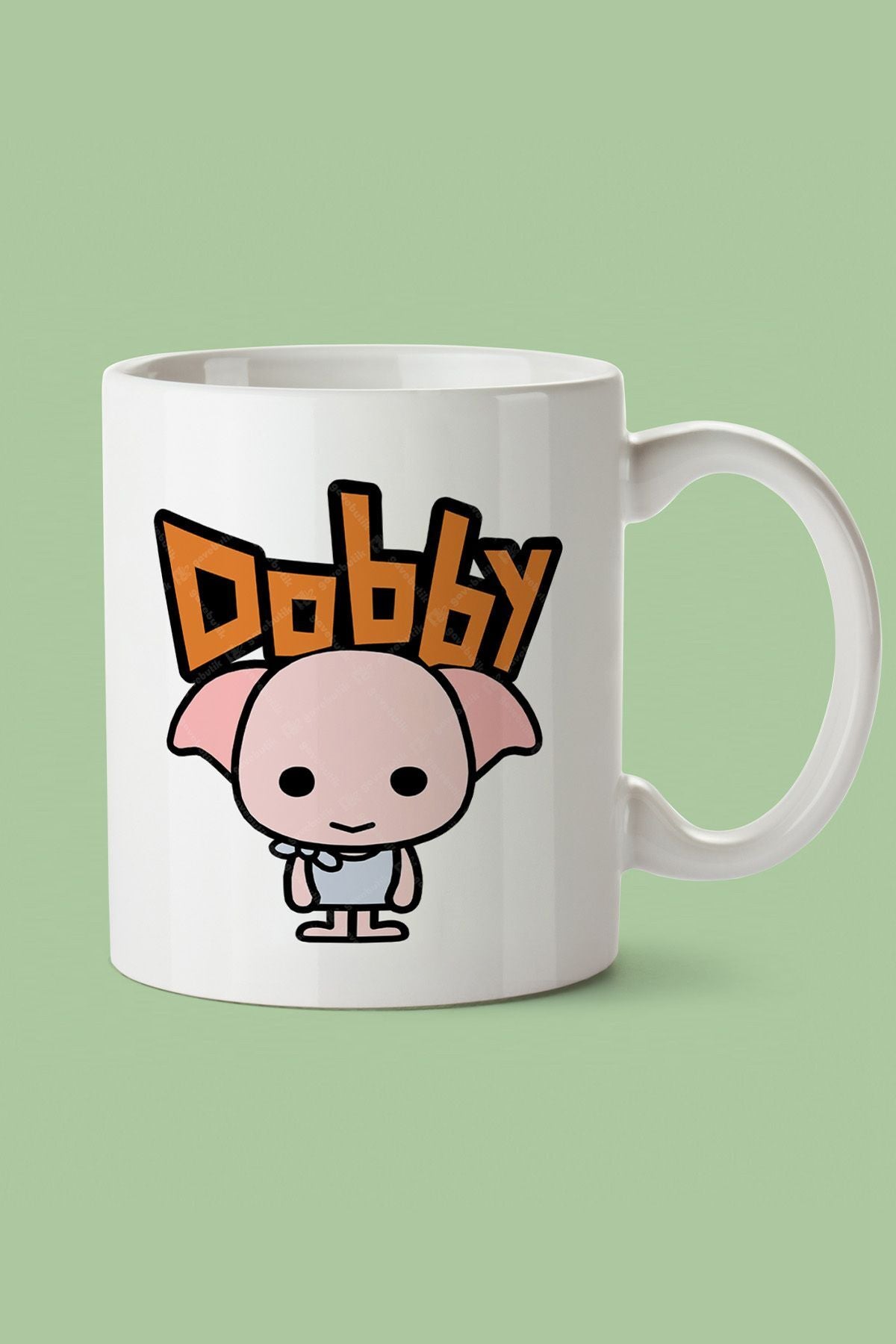 Öğretmenler Günü Hediyesi Dobby Baskılı Kupa Bardak - Harry Potter