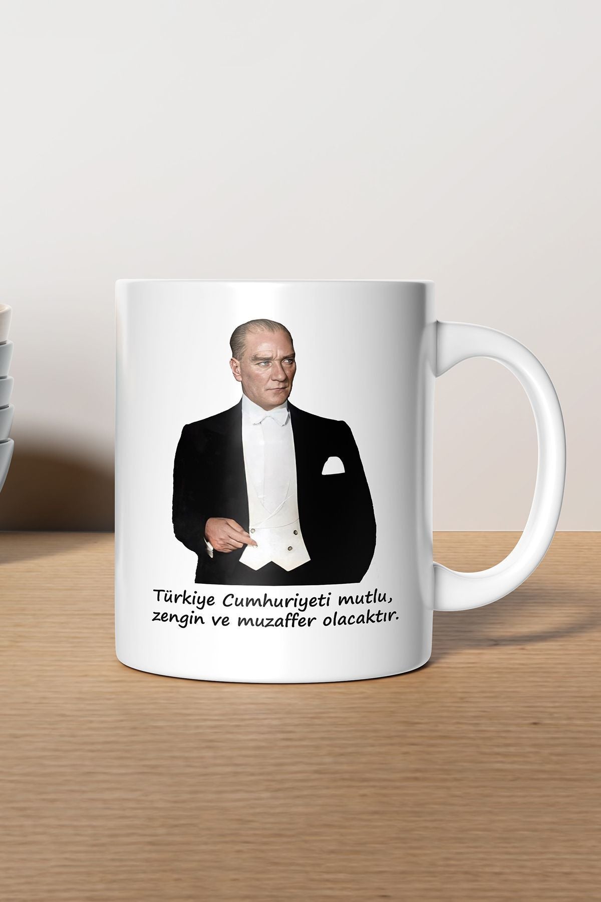 "Atatürk" Baskılı Hediyelik Kupa Bardak F