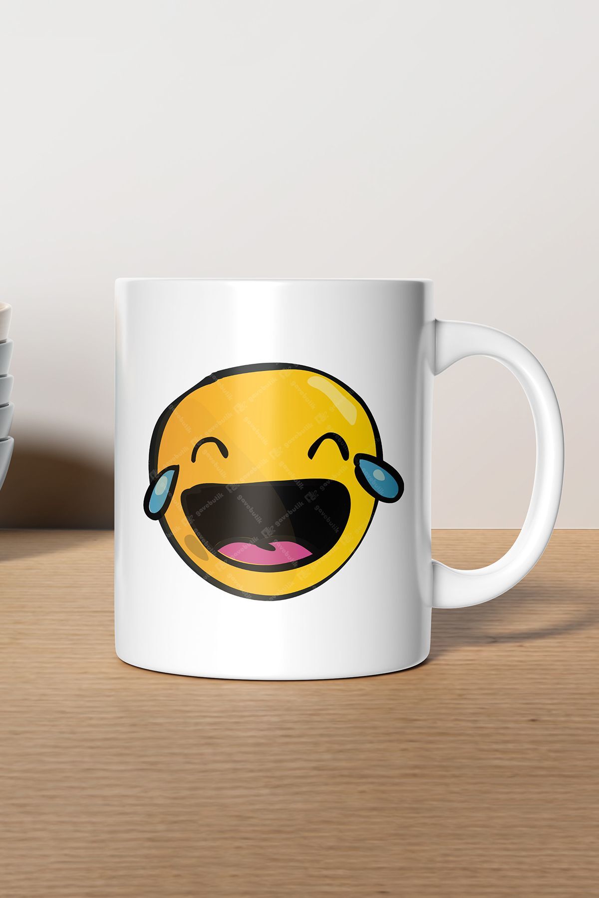 "Smiley Face" Emoji Baskılı Hediyelik Kupa Bardak