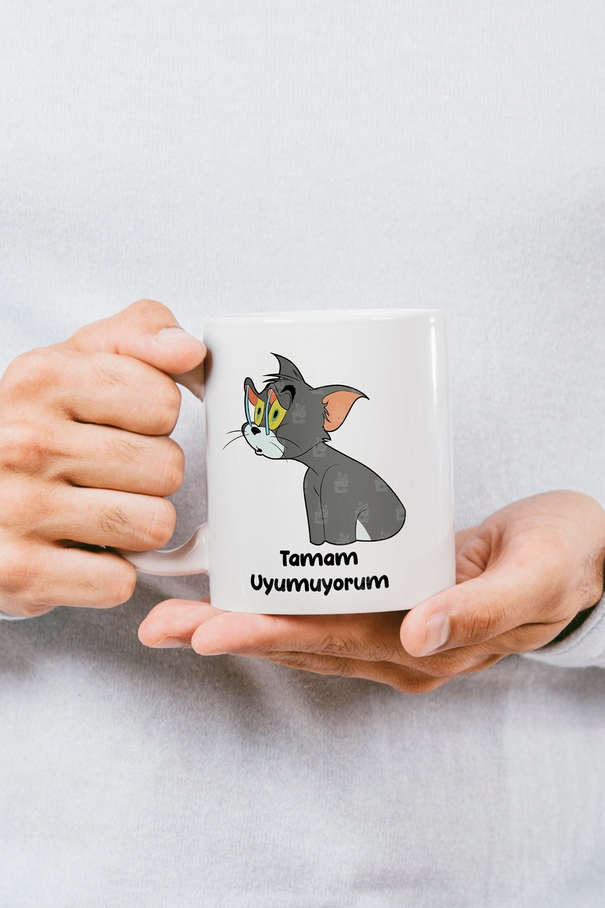 "tamam Uyumuyorum" Baskılı Kupa Bardak - Sevgililer Günü Hediye