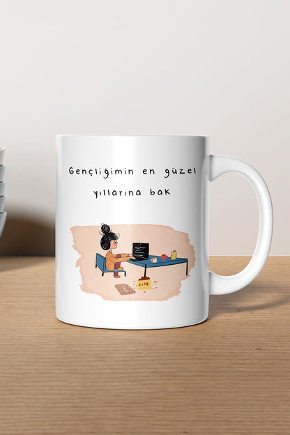 "gençliğimin En Güzel Yıllarına Bak" Baskılı Kupa Bardak - Sevgililer Günü Hediye