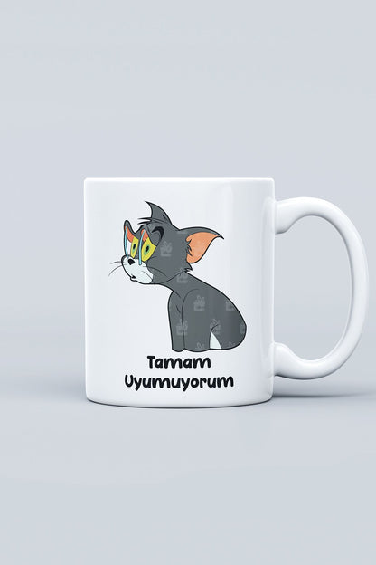 "tamam Uyumuyorum" Baskılı Kupa Bardak - Sevgililer Günü Hediye