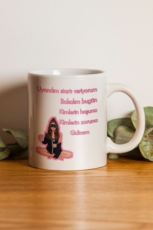 "kiminin Hoşuna Kiminin Zoruna" Baskılı Kupa Bardak - Sevgililer Günü Hediye