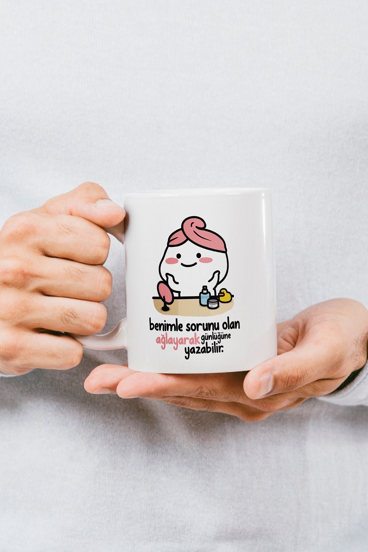 Öğretmenler Günü Hediyesi "benimle Sorunu Olan Ağlayarak Günlüğüne Yazabilir" Baskılı Kupa Bardak