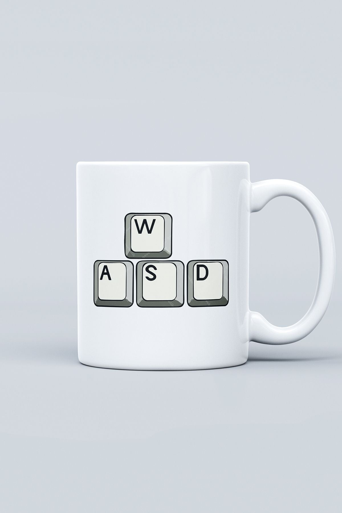 "W A S D" Baskılı Hediyelik Kupa Bardak