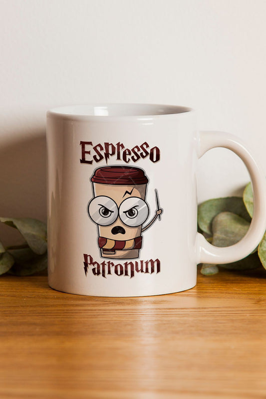 Öğretmenler Günü Hediyesi Espresso Patronum - Harry Potter Baskılı Kupa Bardak