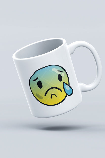 "Crying Face" Emoji Baskılı Hediyelik Kupa Bardak