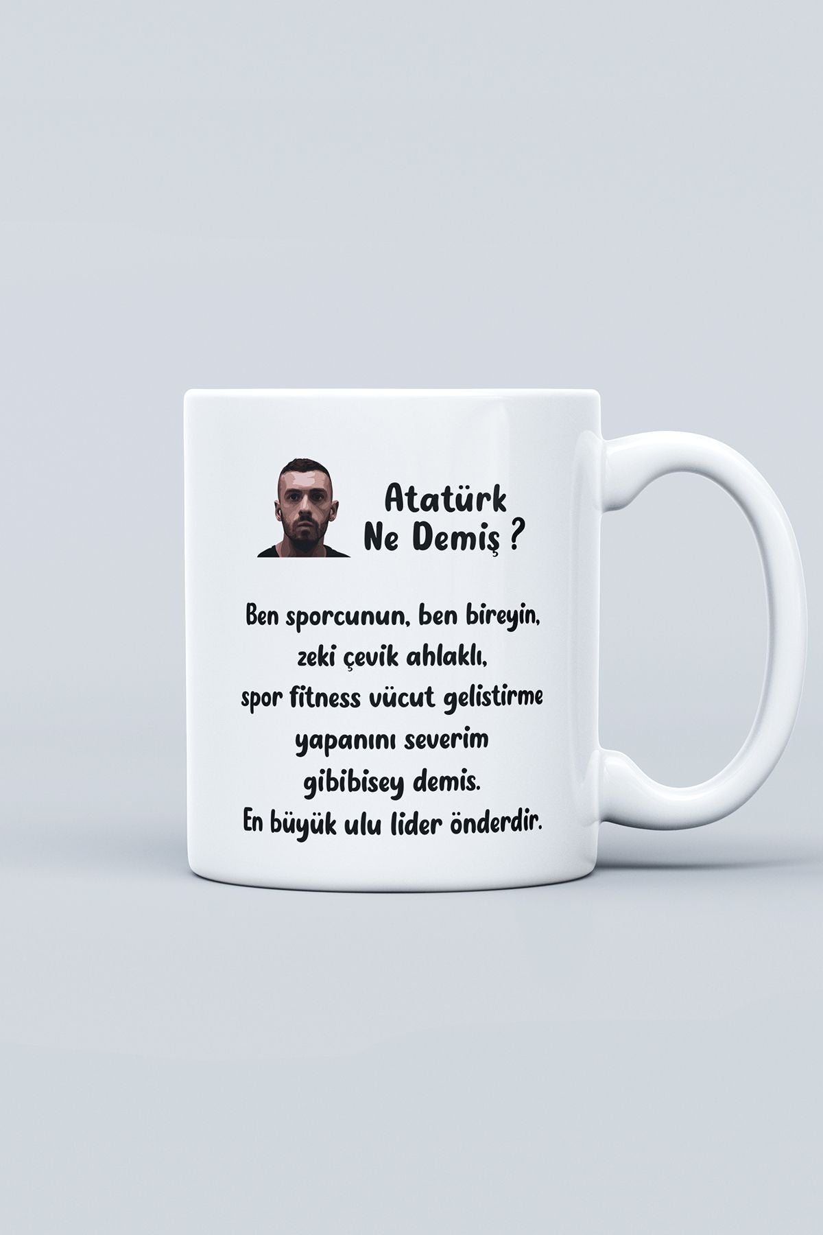 "atatürk Ne Demiş ?" Ege Fitness Baskılı Kupa Bardak - Sevgililer Günü Hediye