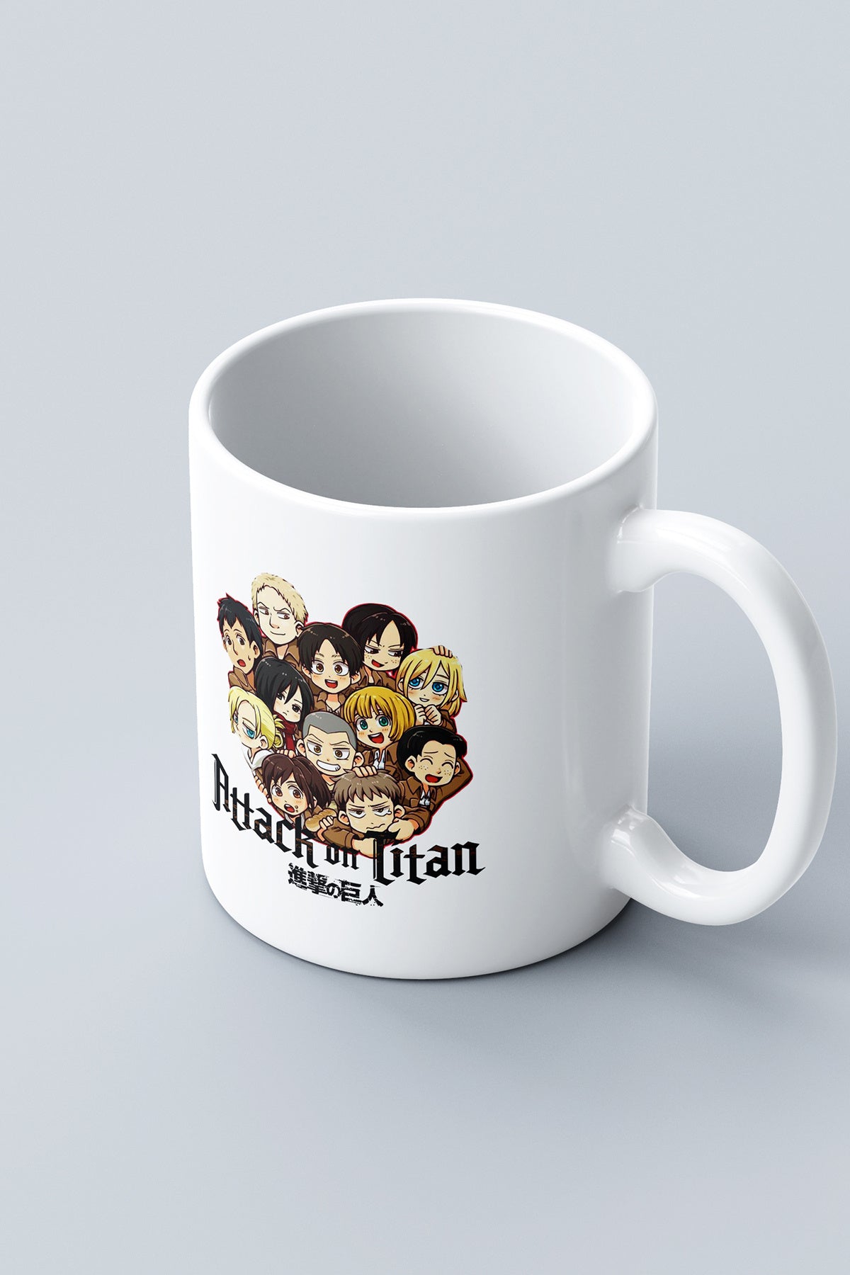 Attack On Titan Baskılı Hediyelik Seramik Kupa Bardak Makinede Yıkanabilir
