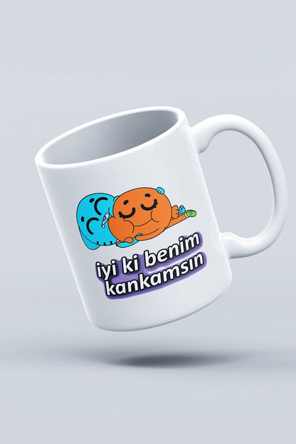 "İyiki Benim Kankamsın" Baskılı Hediyelik Kupa Bardak