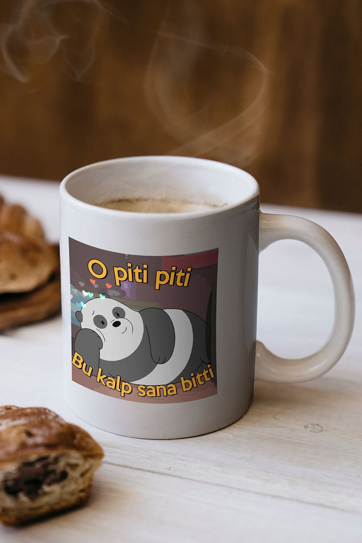 "o Piti Piti Bu Kalp Sana Bitti" Baskılı Kupa Bardak - Sevgililer Günü Hediye