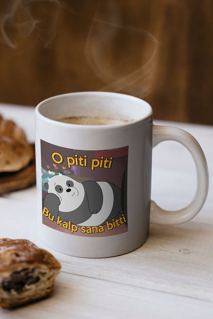 "o Piti Piti Bu Kalp Sana Bitti" Baskılı Kupa Bardak - Sevgililer Günü Hediye