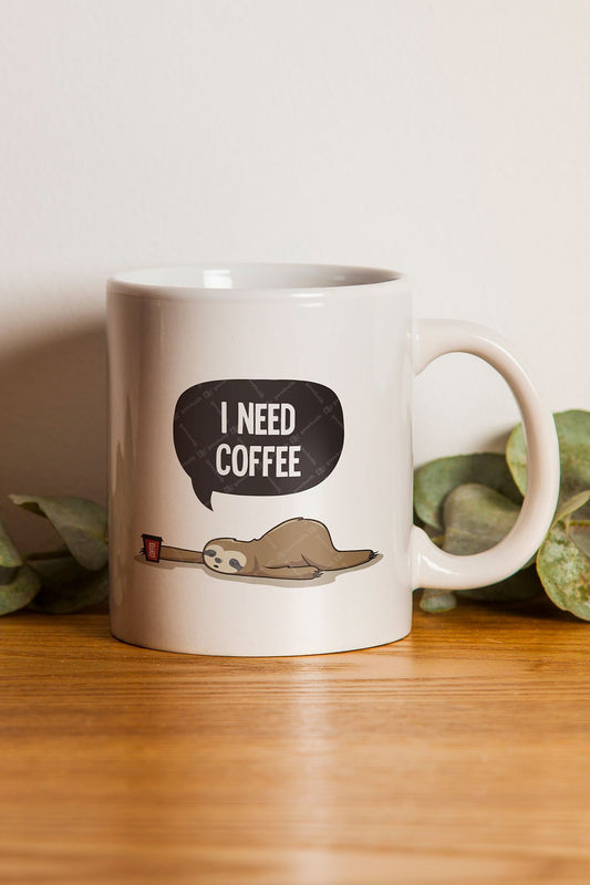 "ı Need Coffee" Baskılı Kupa Bardak - Sevgililer Günü Hediye