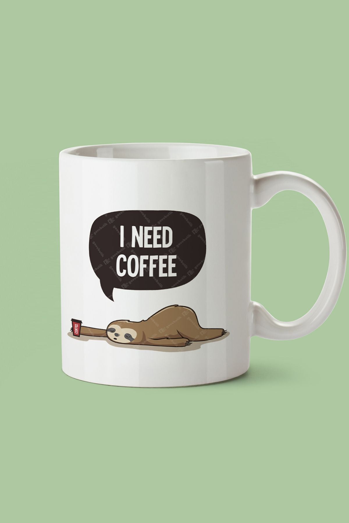 "ı Need Coffee" Baskılı Kupa Bardak - Sevgililer Günü Hediye