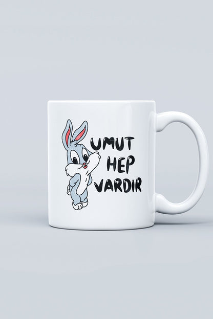 "umut Hep Vardır" Baskılı Kupa Bardak - Sevgililer Günü Hediye