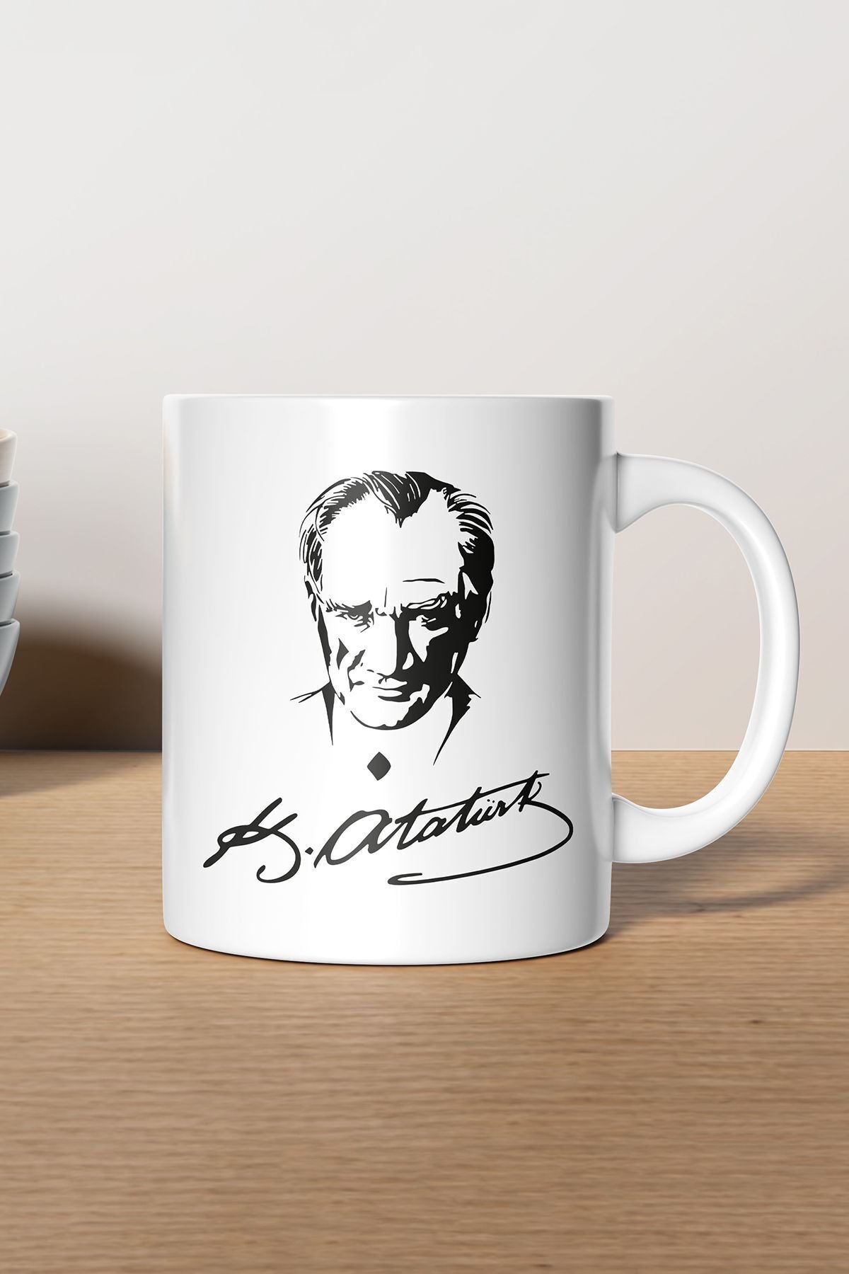 "Atatürk" Baskılı Hediyelik Kupa Bardak B