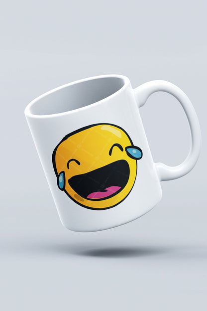 "Smiley Face" Emoji Baskılı Hediyelik Kupa Bardak