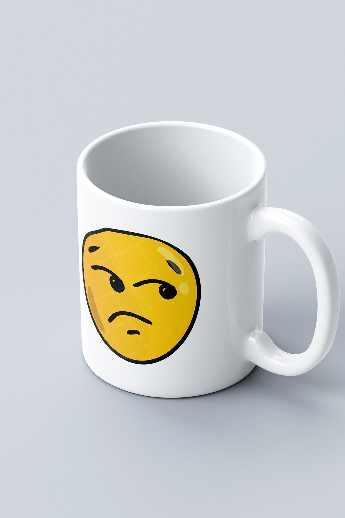 "Reckless Face" Emoji Baskılı Hediyelik Kupa Bardak